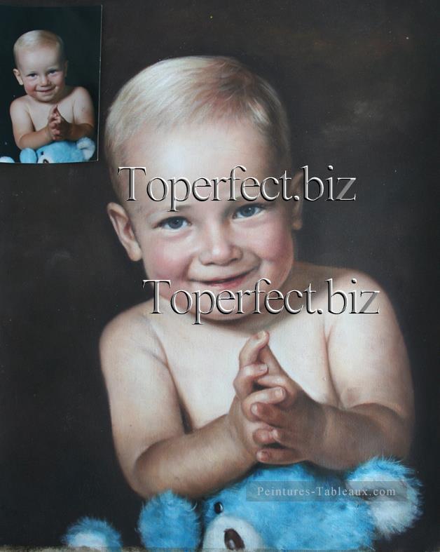 imd025 portrait de bébé Peintures à l'huile